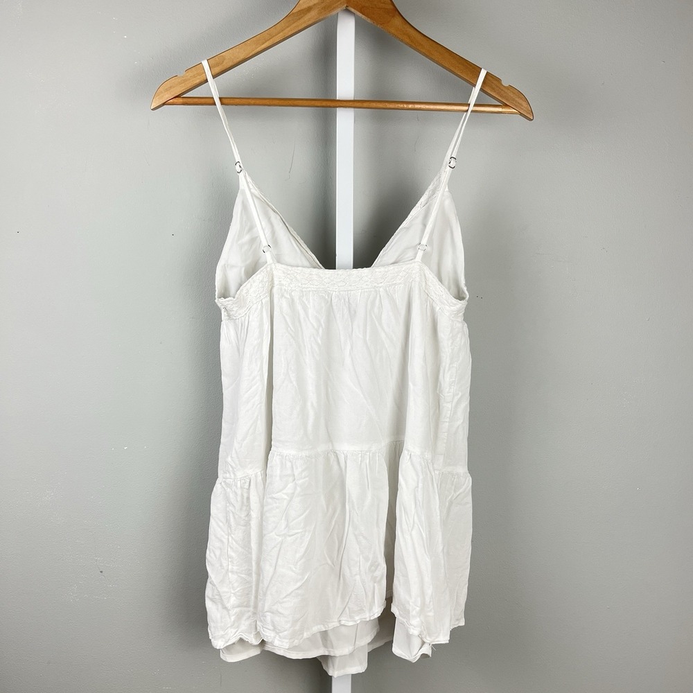 Princess Polly Tank Top Cami Womens 4 White Sleeveless Eyelet Boho‎ Western - Picture 4 of 6